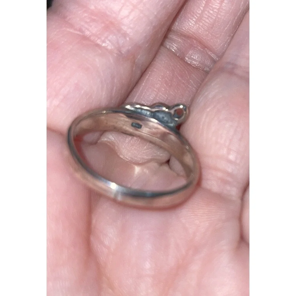 Sterling Silver Elephant Trunk Up Ring Band‎ 925 Size 8